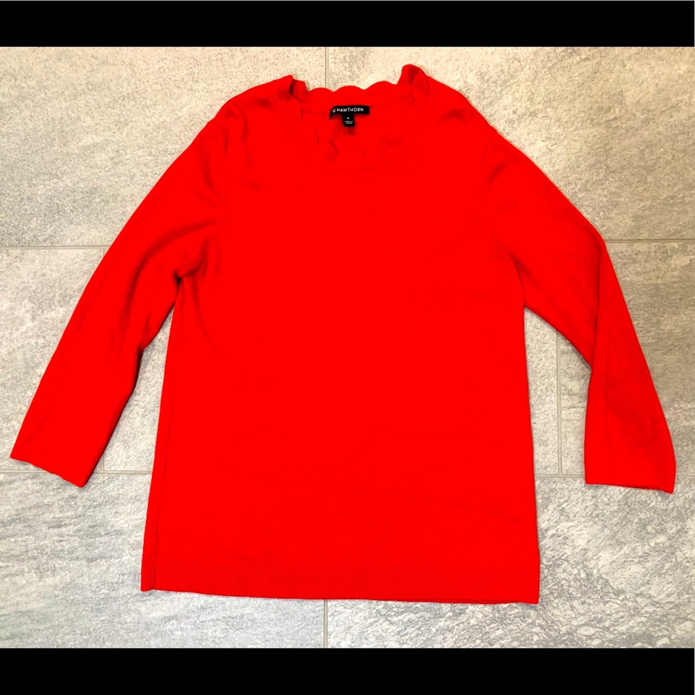 Worthington Red Lightweight Crewneck Sweater
